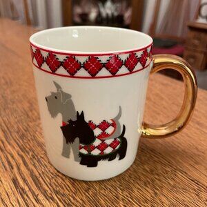 Scotty Dog Argyle Themed Coffee Cup Mug by Grace Fine Porcelain*
